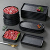 Melamine Black Dinner Plates